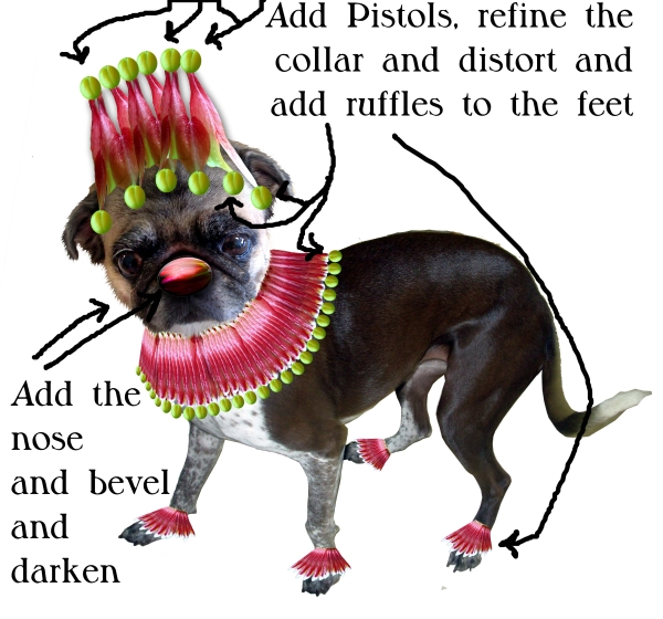 Creation of Fat Head Jester Pup: Step 9